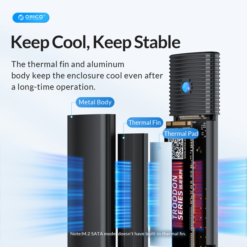 قاب NVMe M.2 SSD اوریکو مدل PWDM2-G2