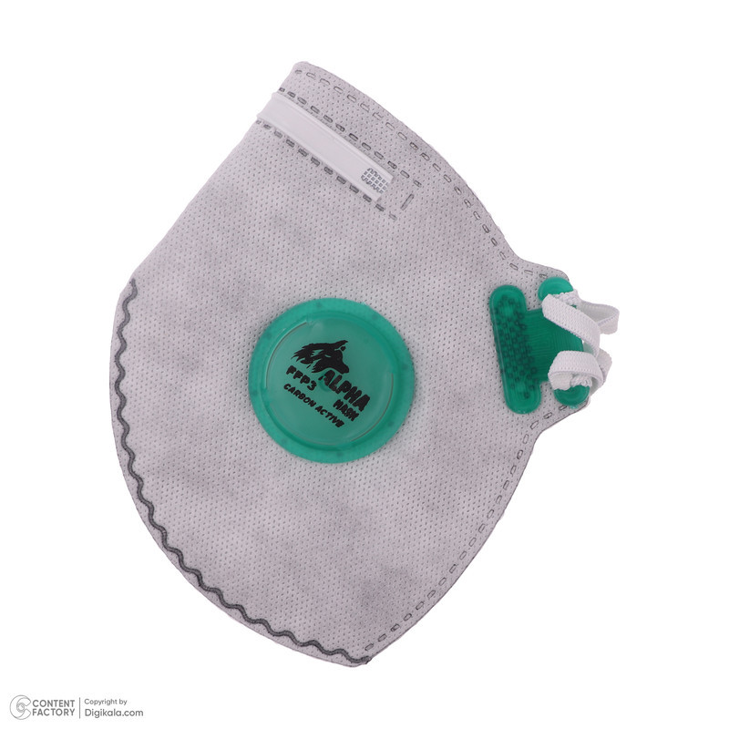 ماسک تنفسی آلفا ماسک 7 لایه کد N99 CARBON ACTIVE بسته 12 عددی