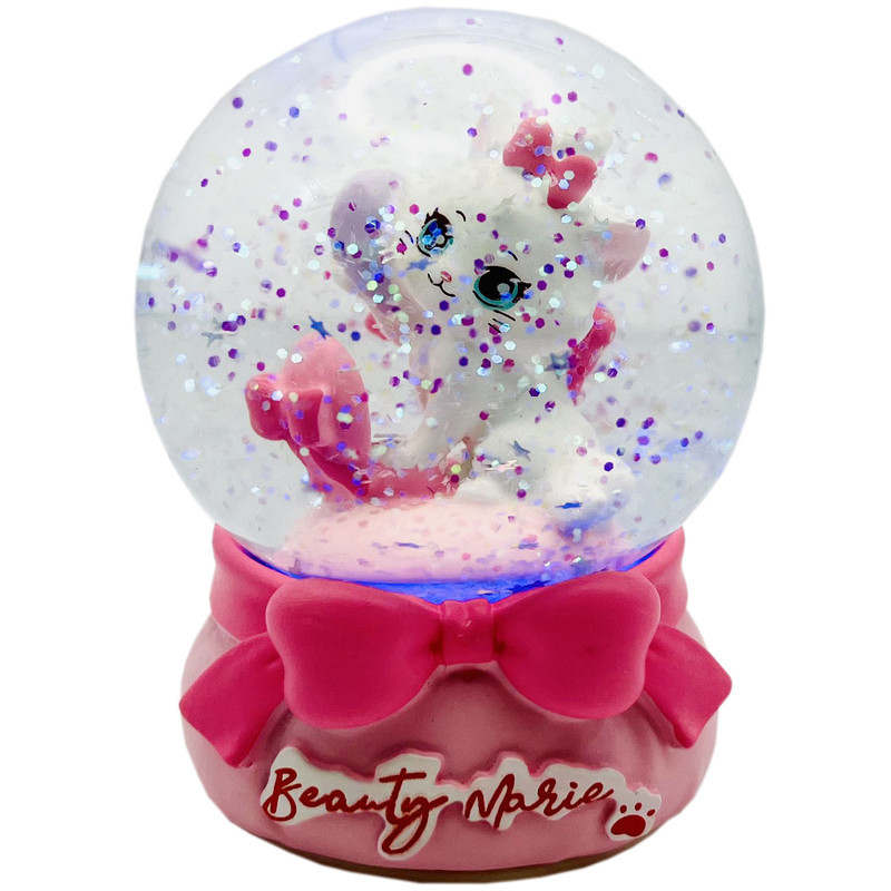 گوی چراغ‌دار مدل BEAUTY MARIE طرح گربه اشرافی کد E7134