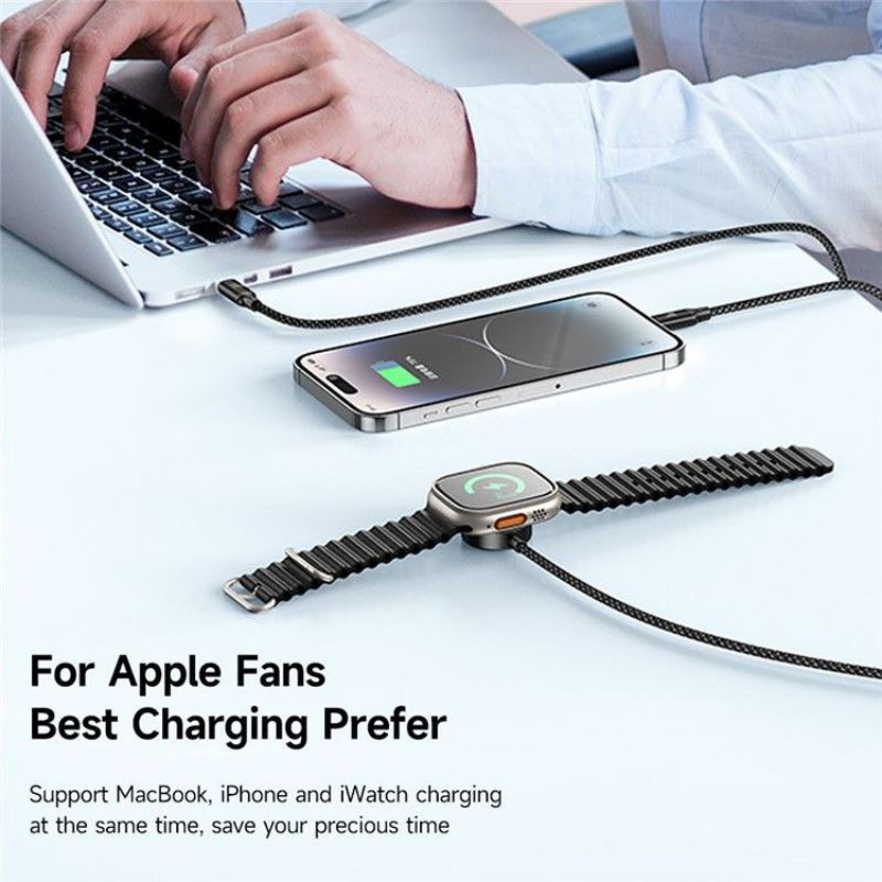 کابل تبدیل USB-C به میکرو اپل واچلایتنینگUSB-C مک دودو مدل ca-4940 طول 1.2 متر