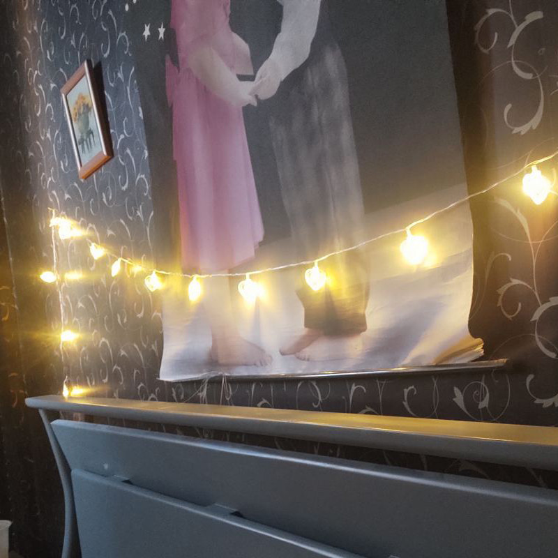 ریسه ال ای دی مدل قلب کریستالی کد 20Lamp طول 4.5 متر
