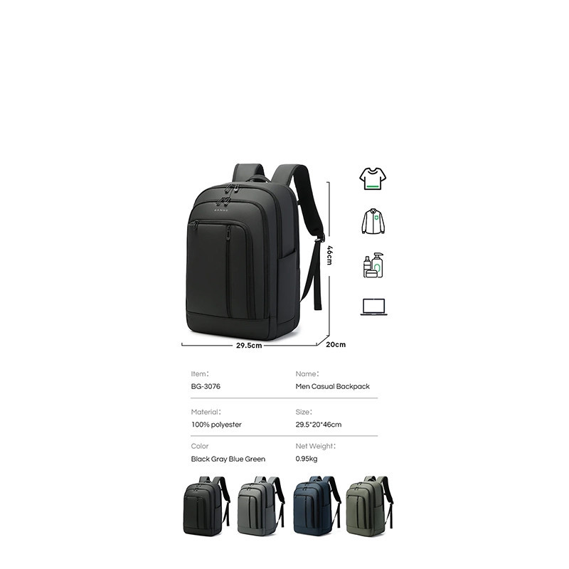 کوله پشتی بنج مدل 3076 مناسب برای لپ تاپ 15.6 اینچی