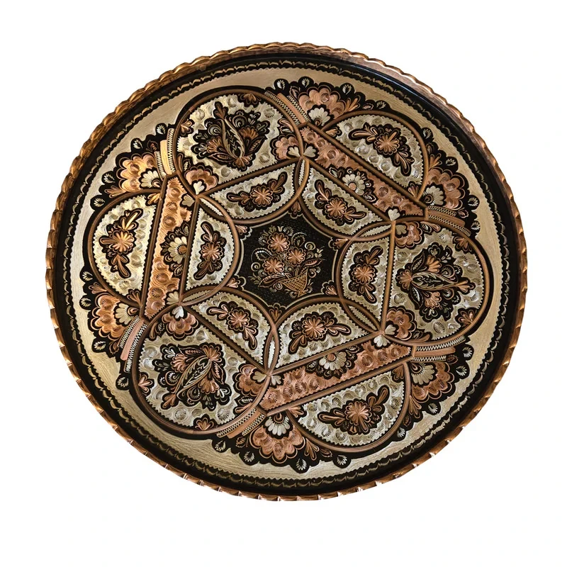سینی میناکاری مدل لب کنگره ای کد 0196