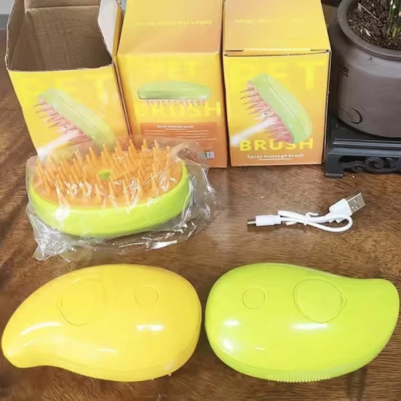 برس سگ و گربه مدل سیلیکونی بخار دار