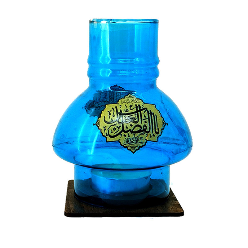 جاشمعی مدل مذهبی پایه چوبی طرح السلام علیک یا اباالفضل ع و السلام علیک یا اباعبدالله ع کد 102667