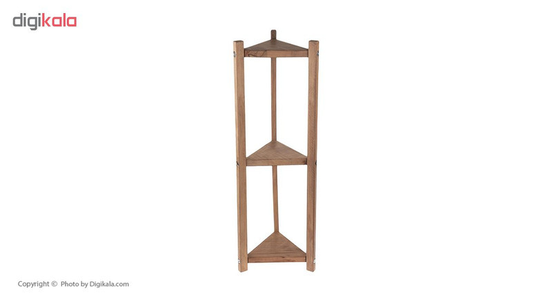 استند گلدان 3 طبقه چوبی کد 002 مدل F-62-F63، مناسب قرار دادن گلدان و لوازم تزئینی، ابعاد 79×26×26 سانتی‌متر، وزن 2060 گرم
