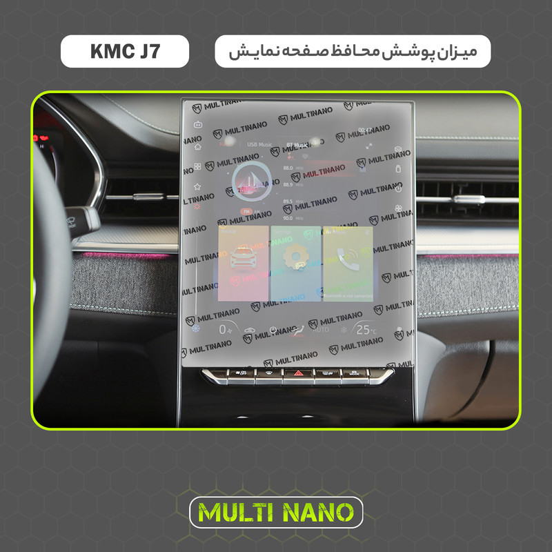 محافظ صفحه نمایش آنتی رفلکس مانیتور خودرو مولتی نانو مدل X-S1M مناسب برای کی ام سی J7