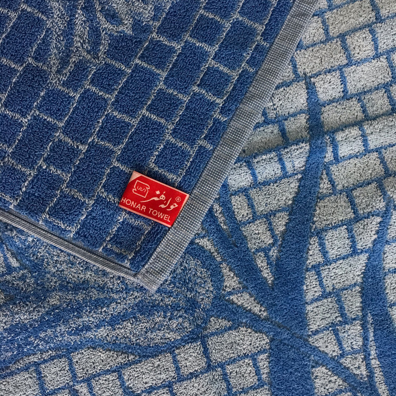 حوله دستی هنر طرح لاله  سایز 75x40 سانتی متر