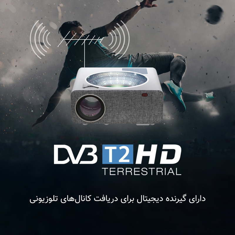 ویدئو پروژکتور النز مدل SD500 Smart Android به همراه پرده نمایش با رزولوشن 1920x1080|FHD