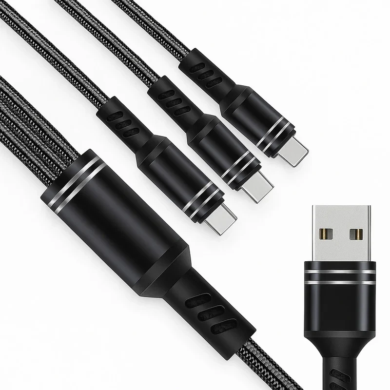 کابل تبدیل USB به micro USB  USB-C  لایتنینگ سمگپرس مدل دیتا پلاس طول یک متر