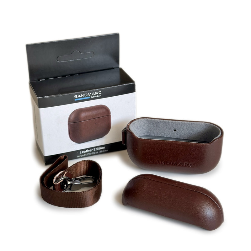 کاور سندمارک مدل Pro Leather مناسب برای کیس اپل Airpods Pro به همراه بند