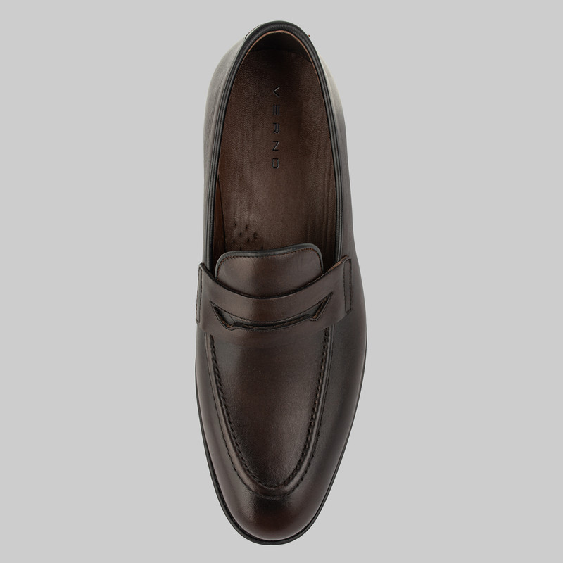 کفش رسمی مردانه چرم طبیعی ورنو مدل vr7036a