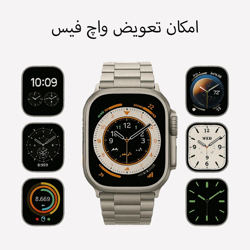 ساعت هوشمند آریو مدل WA49 ULTRA با بند فلزی
