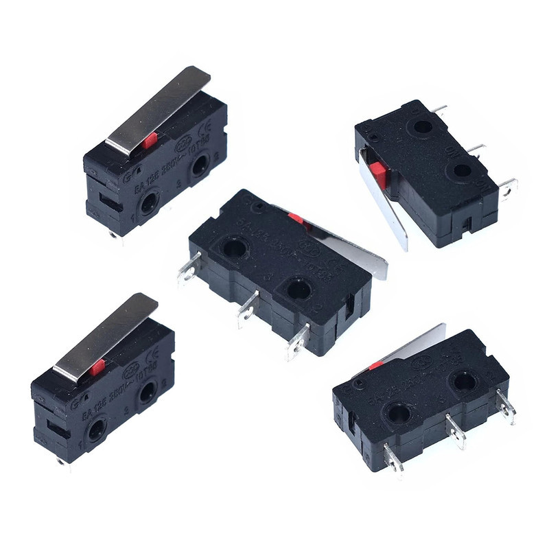 میکرو سوئیچ اهرم دار مدل 5A-125-250V بسته 10 عددی