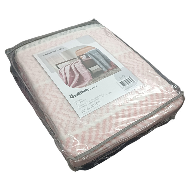 پتو ازدیلک مدل Colorida Pembe سایز 180×220 سانتی متر