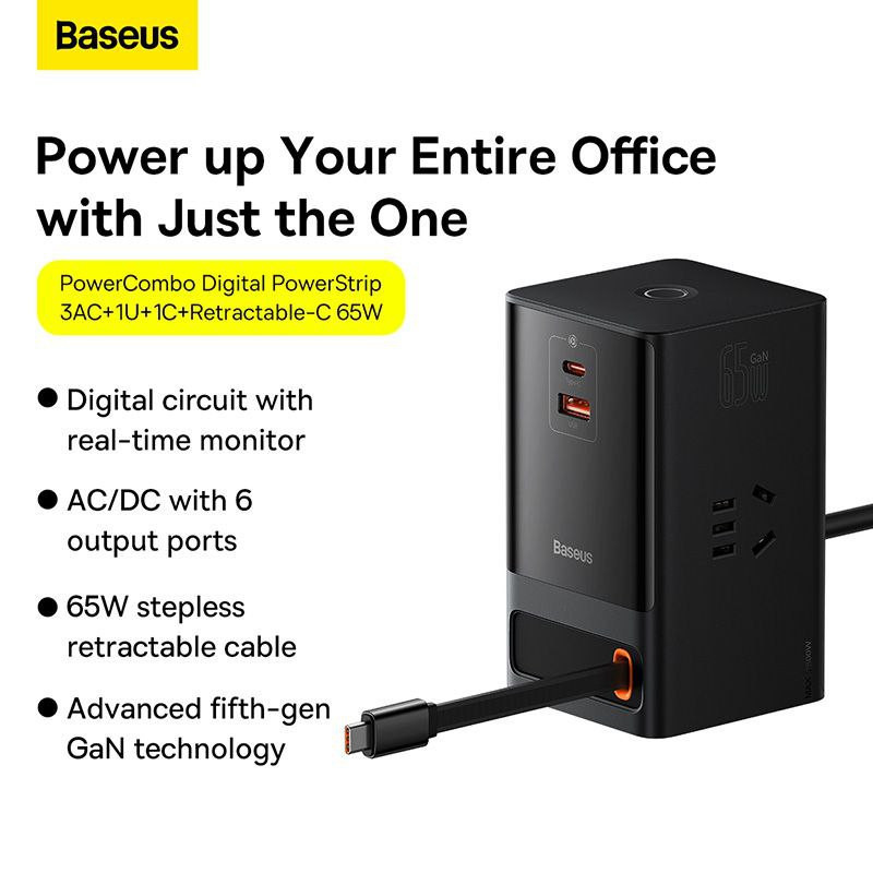 شارژر رومیزی باسئوس مدل PSLR000001 به همراه کابل USB-C