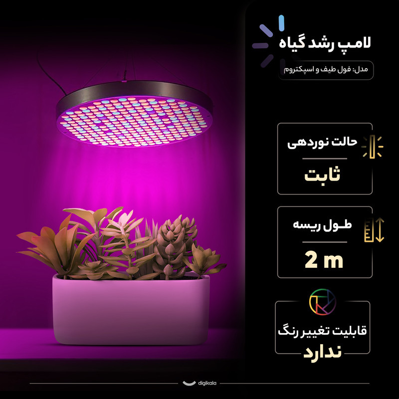 لامپ رشد گیاه 36 وات لومینوس مدل فول طیف و اسپکتروم کد USB طول 2 متر