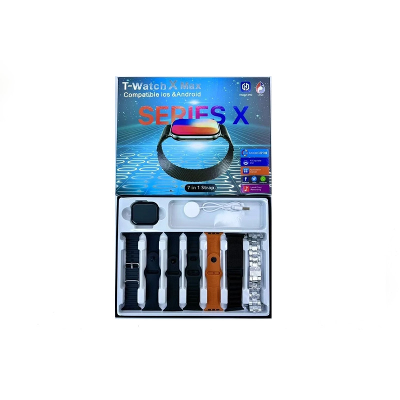 ساعت هوشمند 49 میلی متری مدل T WATCH X  MAX با بند سیلیکونی
