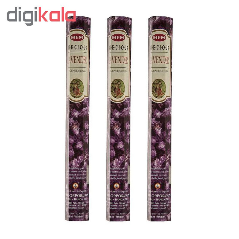 عود خوشبو کننده هم مدل Lavender بسته 3 عددی