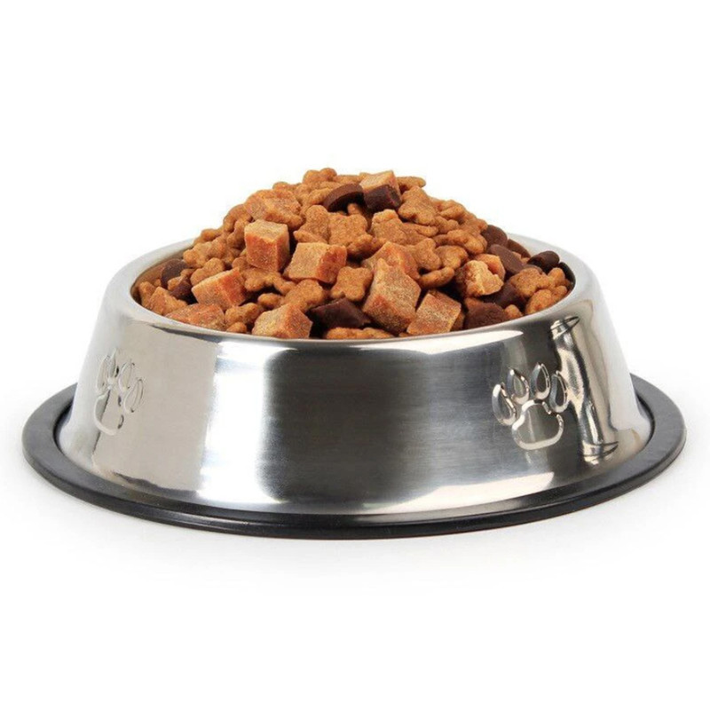 ظرف آب و غذا سک و گربه استیل مدل Paw-S2