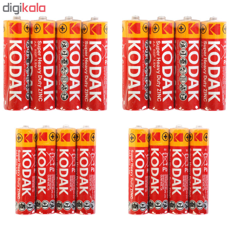 باتری قلمی و نیم قلمی کداک مدل Super Heavy Duty بسته 16 عددی