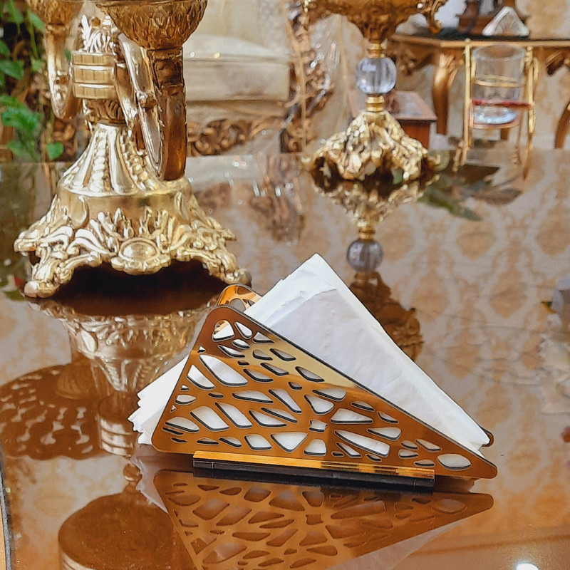 جای دستمال کاغذی تیکما مدل مثلث کد KIT D1C مجموعه 2 عددی
