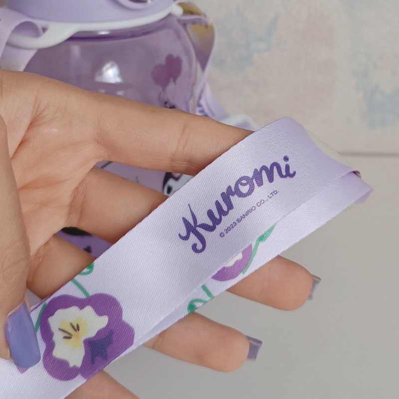 قمقمه کودک مدل نی دار بند دار طرح کرومی گنجایش  0.5 لیتر