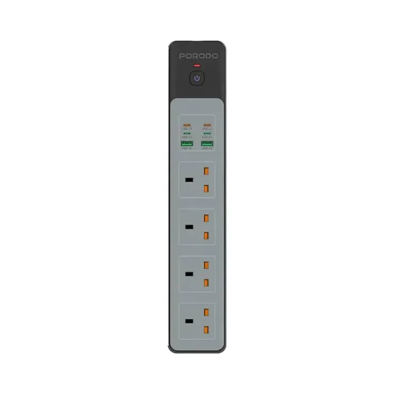 محافظ شوک الکتریکی و چند راهی برق پرودو مدل PD-FWCHO45-BK-65W
