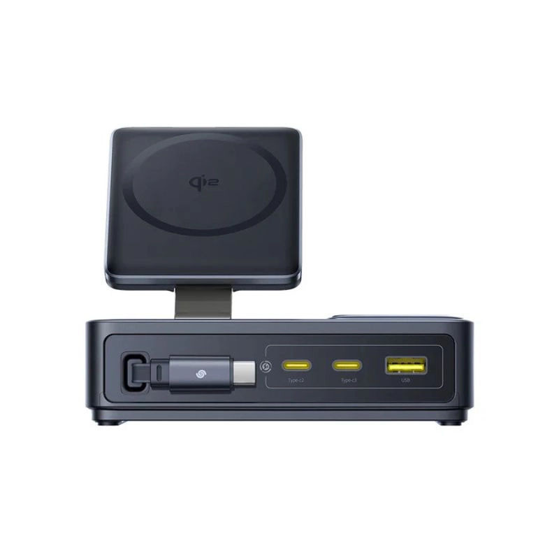 شارژر رومیزی 140 وات پنج پورت بیسوس مدل Nomos Qi2 140W