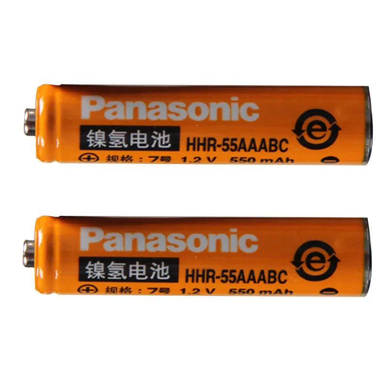 باتری نیم قلمی قابل شارژ پاناسونیک مدل HHR-55AAABC ظرفیت 550 میلی آمپر ساعت بسته 2 عددی