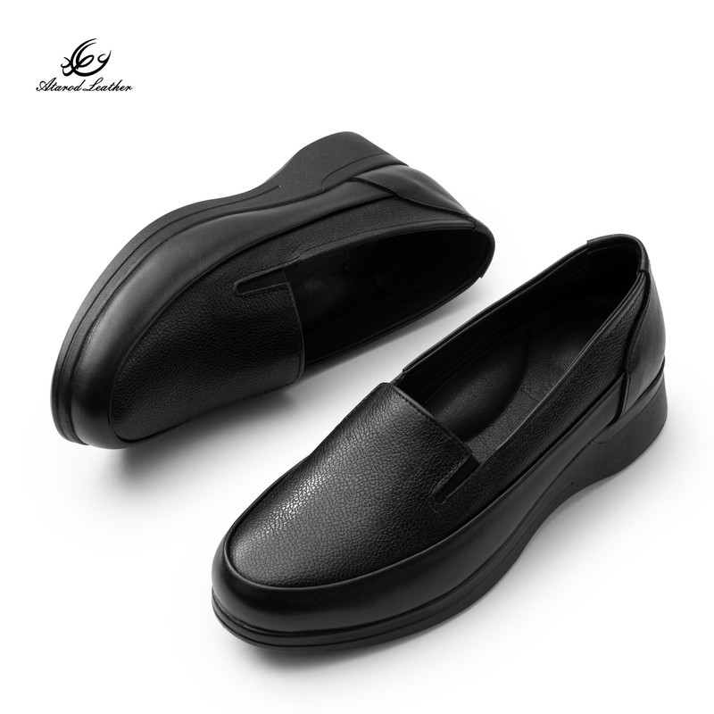 کفش طبی زنانه چرم عطارد مدل خار پاشنه چرم طبیعی کد SH373