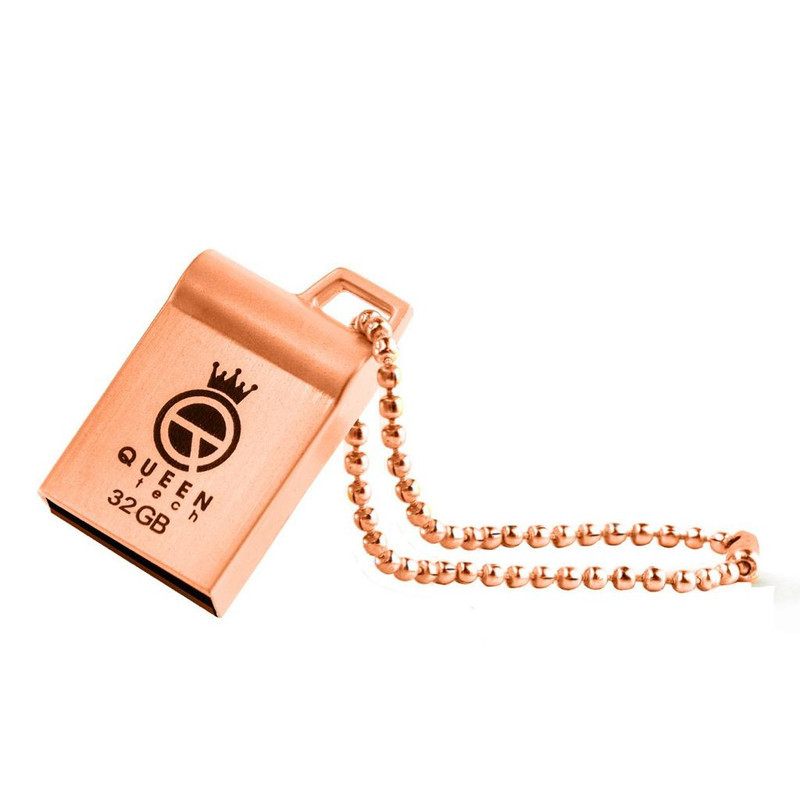 فلش مموری کوئین تک مدل MARVEL ظرفیت 32 گیگابایت رابط USB 2.0، بدنه فلزی مقاوم، طراحی فشرده با بند آویز، ضد آب و ضد شوک، سرعت انتقال 30 مگابایت بر ثانیه، سازگار با کامپیوتر، لپ‌تاپ، موبایل و تبلت