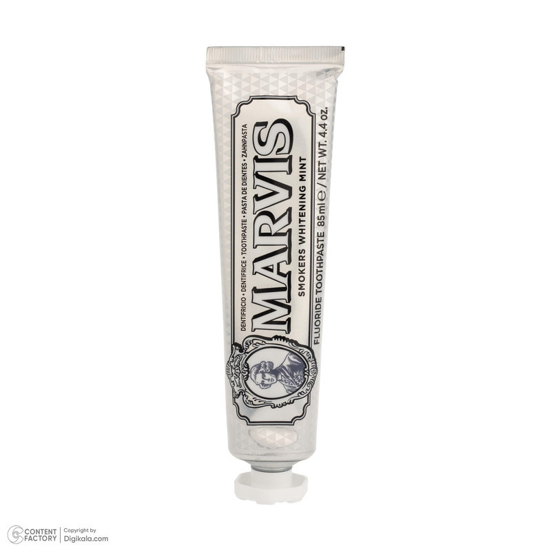 خمیر دندان سفید کننده مارویس مدل Smokers Whitening Mint حجم 85 میلی لیتر