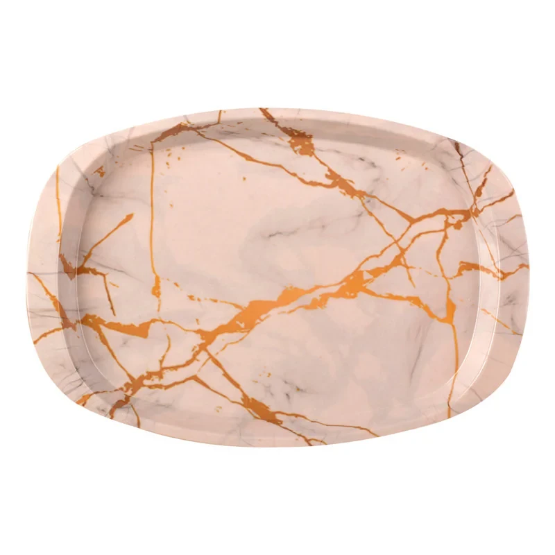 سینی دسته دار مهروز مدل 6652 مرمر سایز 21×31 سانتی متر