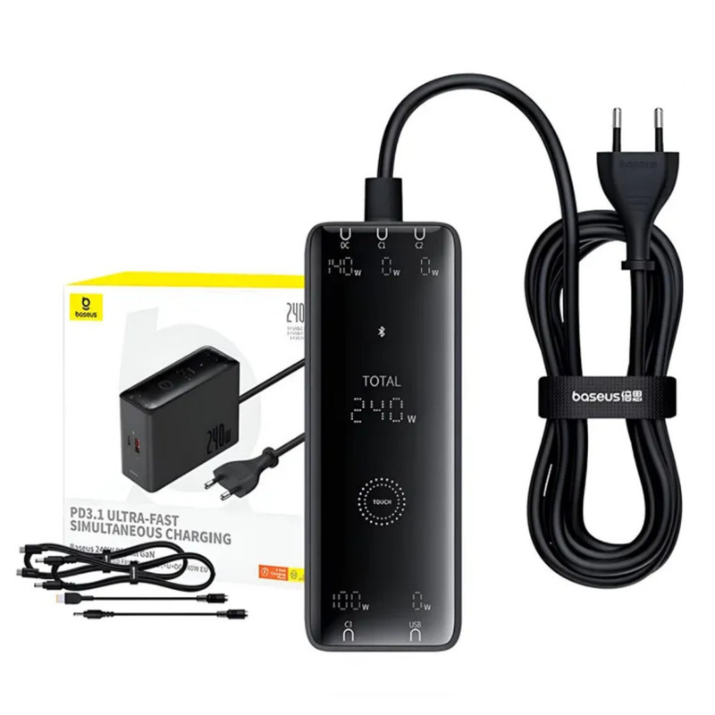 شارژر دیواری 240 وات بیسوس مدل Ultra Fast 240W