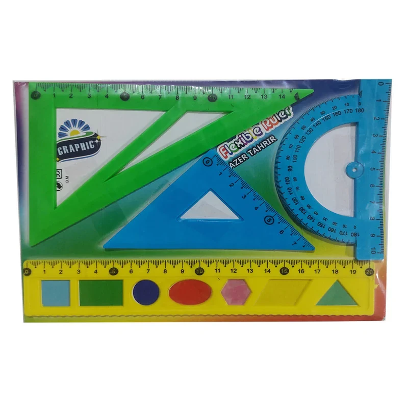 ست خط کش کد 2 مجموعه 4 عددی