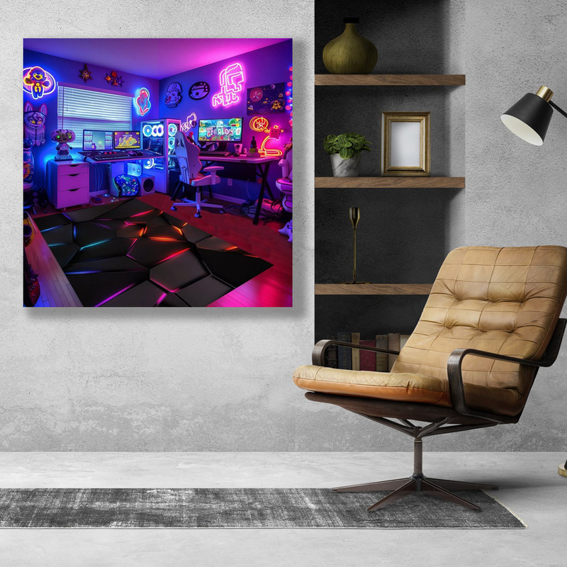 تابلو شاسی مدل اتاق گیمینگ gaming room کد gr13