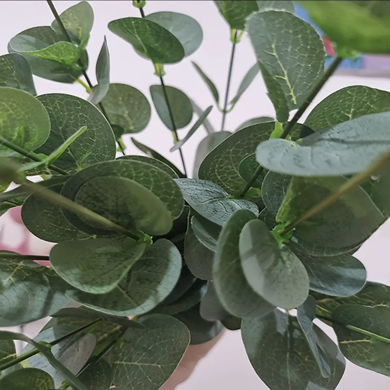 گل مصنوعی مدل بوته برگ اکالیپتوس بسته دو عددی