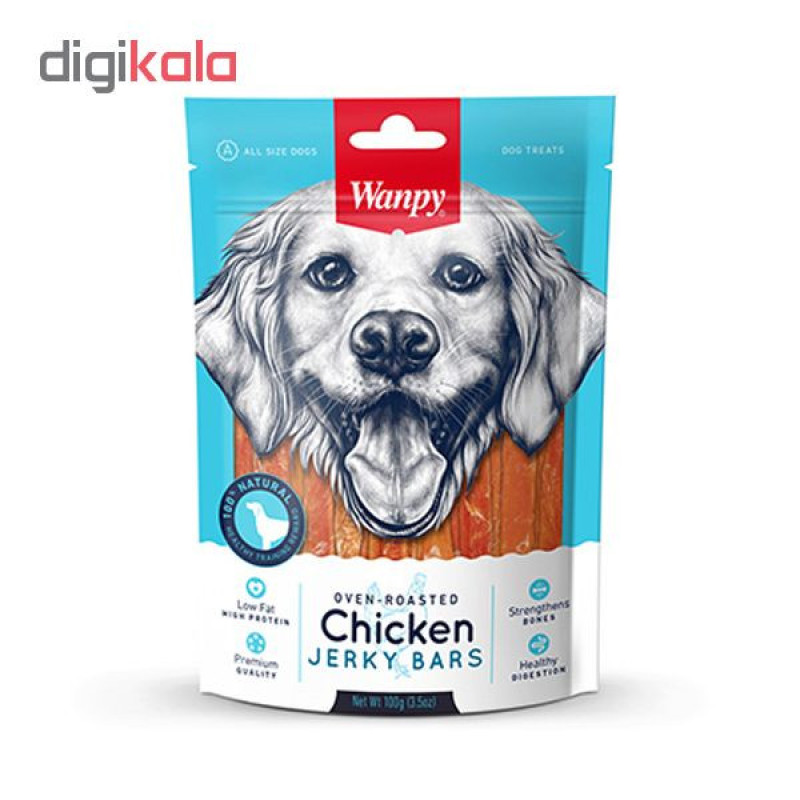 تشویقی سگ ونپی مدل Chicken Jerky Bars با طعم مرغ وزن 100 گرم