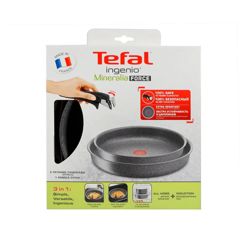 تابه گرانیت تفال مدل ngenio L6829072 سایز 26 و 22