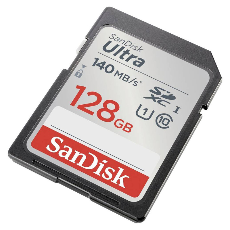 کارت حافظه SDXC سن دیسک مدل Ultra کلاس 10 استاندارد UHS-I U1 سرعت 140MBs ظرفیت 128 گیگابایت