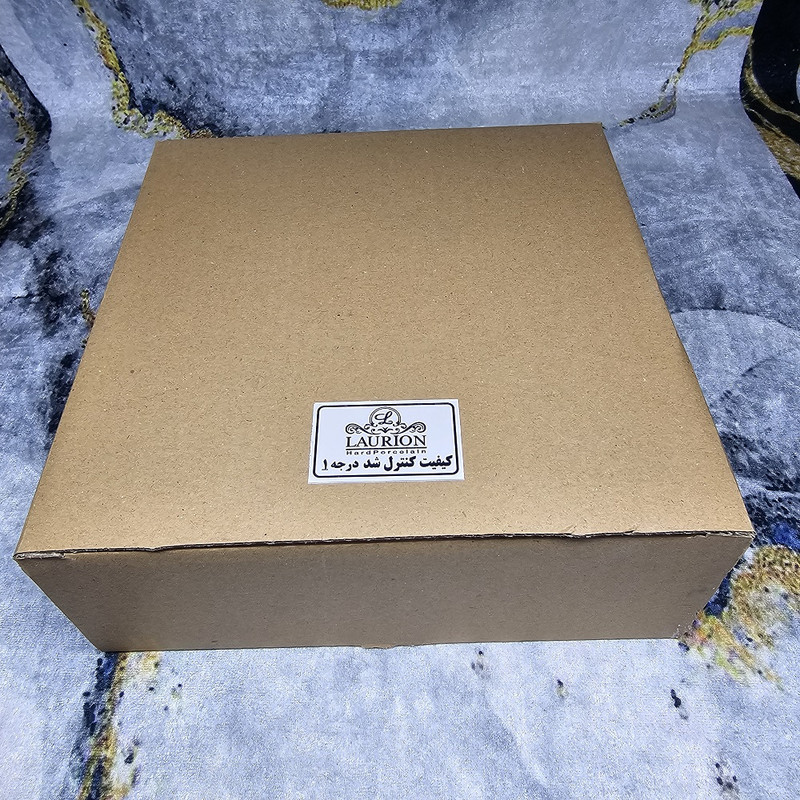 بشقاب خورش خوری مدل گود 21 خط طلا کد 360013 مجموعه 6 عددی