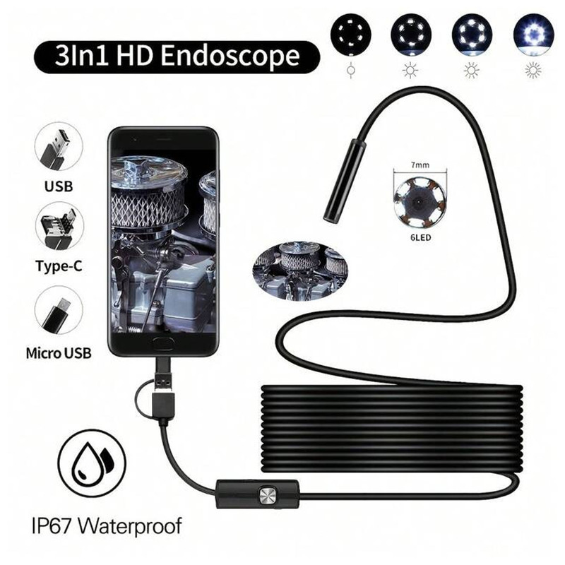 دوربین شلنگی مدل اتوفوکوس کد 1M Waterproof