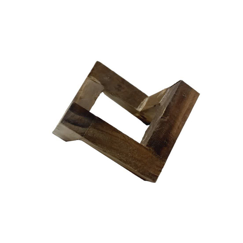 استند گلدان چوبی مدل 505، پایه چوبی روسی مناسب سنگ نمک، گوی و مکعب، ابعاد 5.5×5.5×5.5 سانتی‌متر، وزن 50 گرم