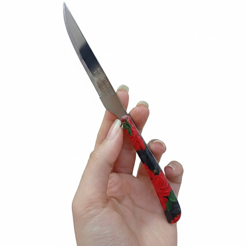 کارد میوه خوری 12 پارچه رمانتیک هوم مدل گلدار