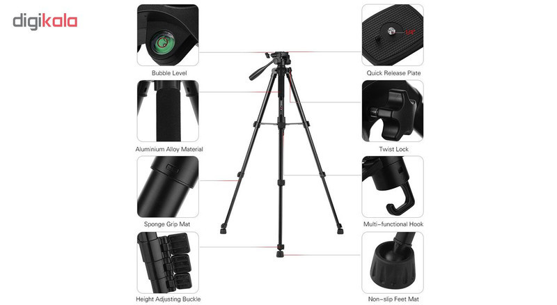 سه پایه دوربین کینگ جوی مدل VT-880