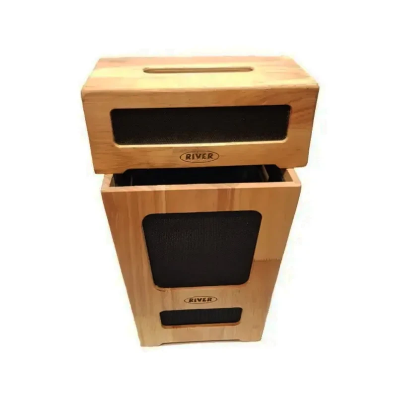 ست سطل و جای دستمال ریور مدل چوبی کد HS4096