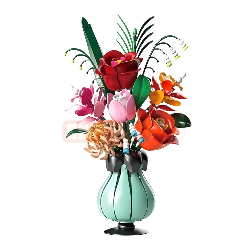 ساختنی 566 تکه مدل گلدان گل رز طرح BELISAMA FLOWER کد 13069