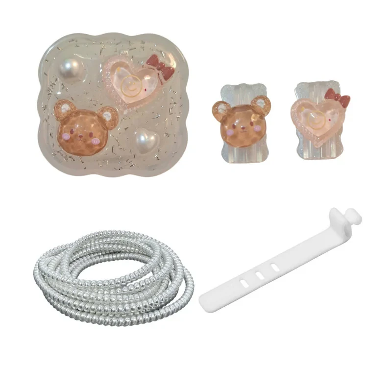 محافظ شارژر دیواری طرح خرس مدل Bear20 مناسب برای شارژر دیواری 20 وات اپل بسته 5 عددی
