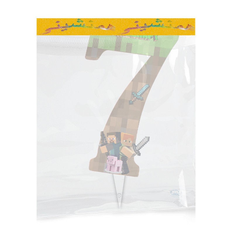 تاپر تولد عدد 7 ماینکرافت مدل 001